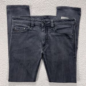 VTG Diesel Thavar Slim Jeans Men’s 31x30 Black Stretch Y2K Streetwear Minimalist